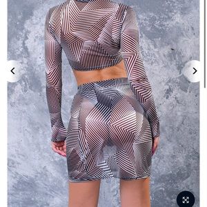 Badinka minimal mesh two piece rave set! Brand new without tags! Size large.